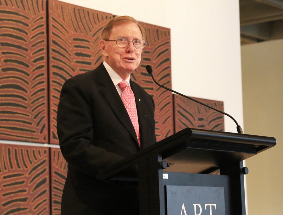 Michael Kirby giving speech at Judy's memorial